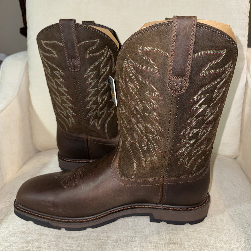 Ariat Mens Groundbreaker Soft Toe Western Boots 10020059 Brown 9.5EE Wide BNIB